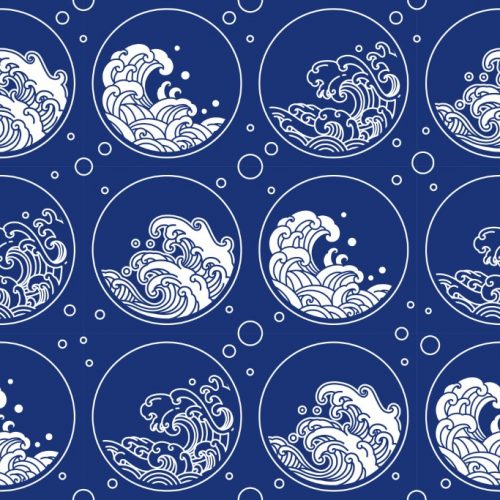 Blue Bliss Japanese Wallpaper