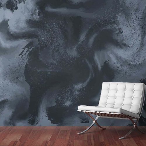 Liquid Black Marble Wallpaper (SM-Marble-010)