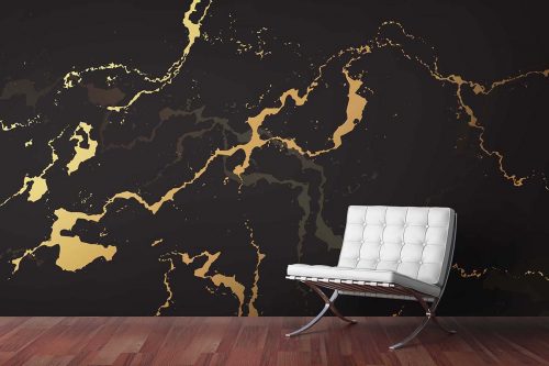 Gold and Dark Marble Wallpaper (SM-Marble-015)