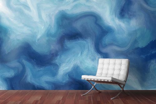 Blue Clouds Marble Wallpaper (SM-Marble-027)