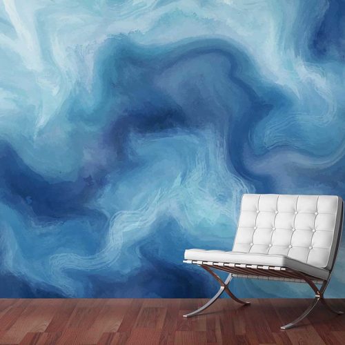Blue Clouds Marble Wallpaper (SM-Marble-027)