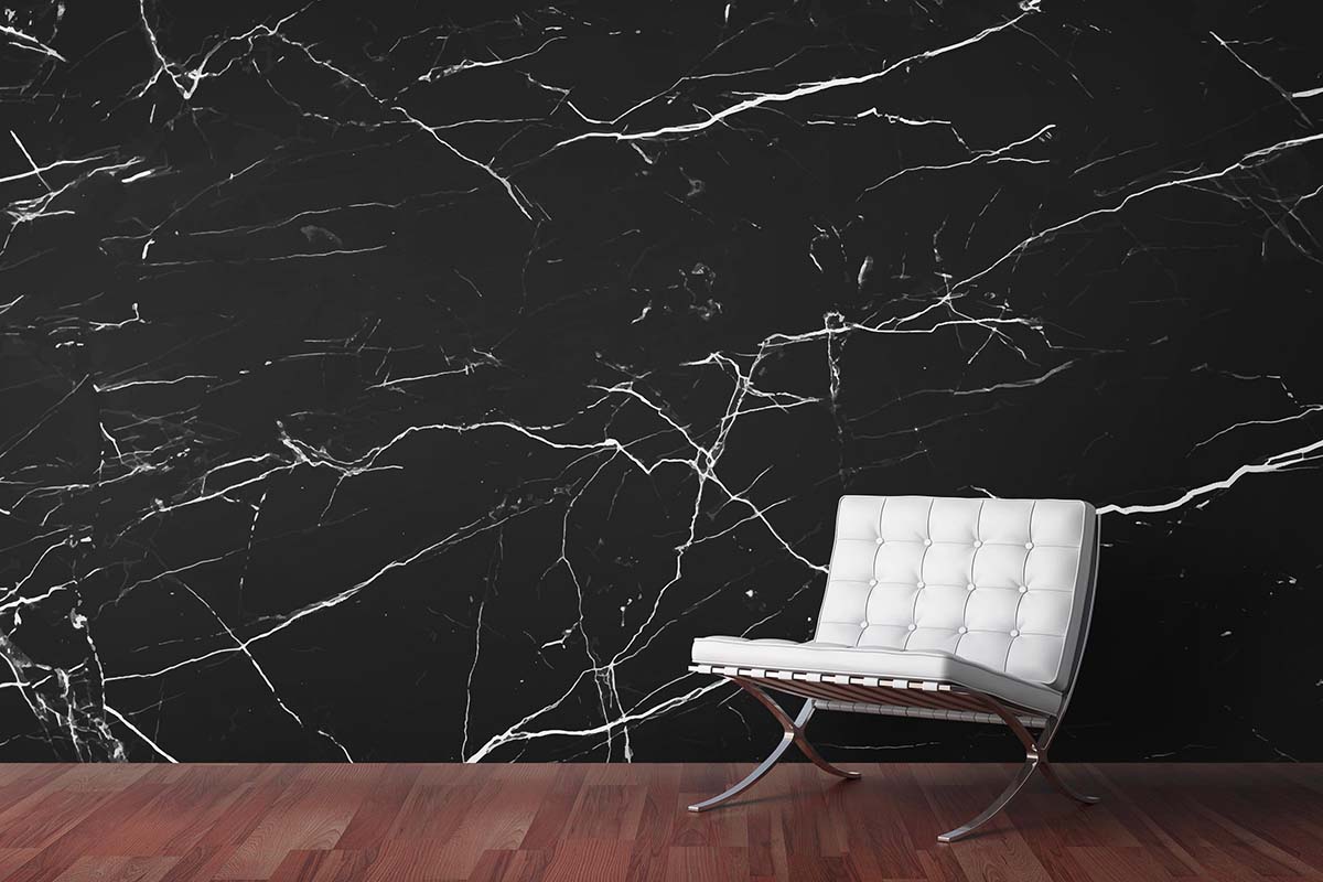 Gorgeous Black Marble Wallpaper (SM-Marble-049)