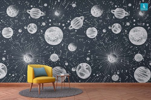 The Solar System in a Canvas Galaxy Wallpaper (SM-Galaxy-019)
