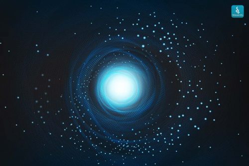 Intense Blue Black Hole Galaxy Wallpaper (SM-Galaxy-046)