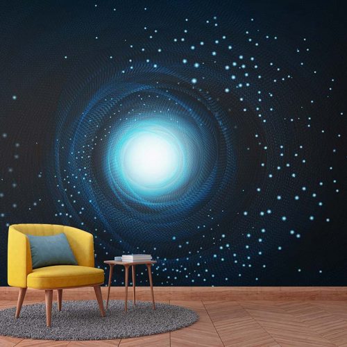 Intense Blue Black Hole Galaxy Wallpaper (SM-Galaxy-046)