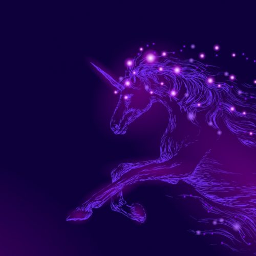 Stars Galloping Away Unicorn Galaxy Wallpaper