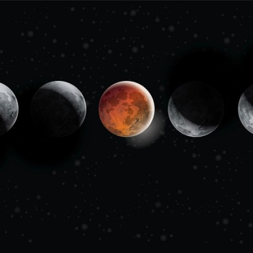 The Many Faces of the Moon Galaxy Wallpaper