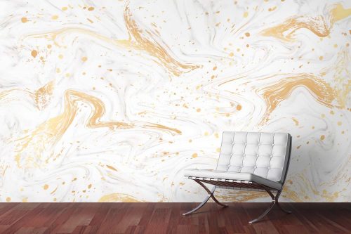 Gold Gravel Marble Wallpaper (SM-Marble-074)