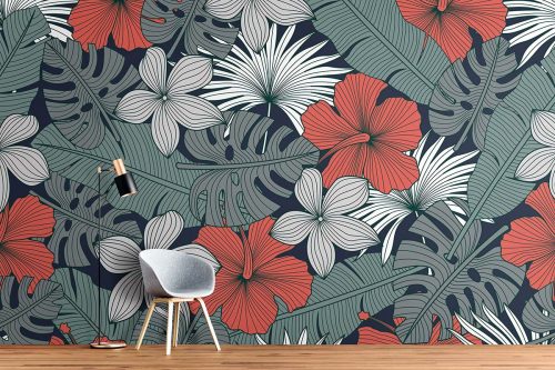 Royal Tropical Floral Wallpaper (SM-Floral-002)