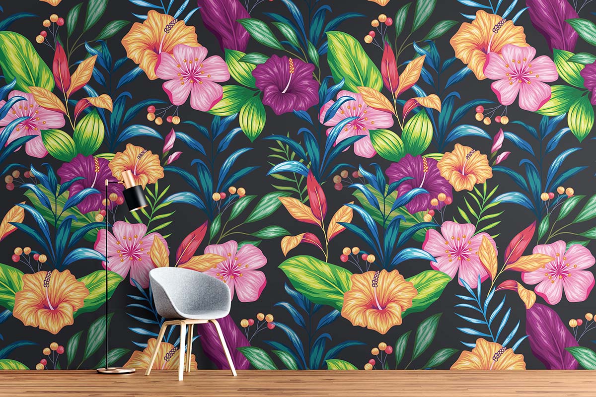 tropical flowers wallpaper