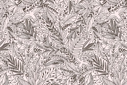 Flower Doodle Wallpaper (SM-Floral-011)