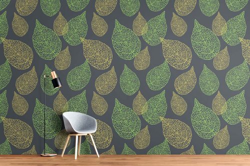 Green Foliage Floral Wallpaper (SM-Floral-014)
