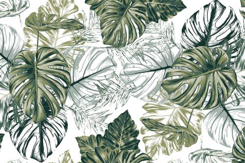 Monstera Leaf Wallpaper (SM-Floral-022)