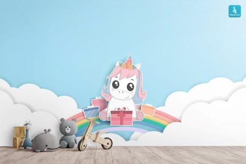 Cute Unicorn Rainbow Wallpaper (SM-Kids-238)