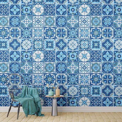 Frosty Blue Mandala Wallpaper (SM-Mandala-004)