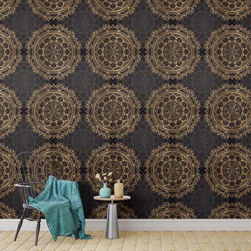 Golden Glory Mandala Wallpaper (SM-Mandala-021)